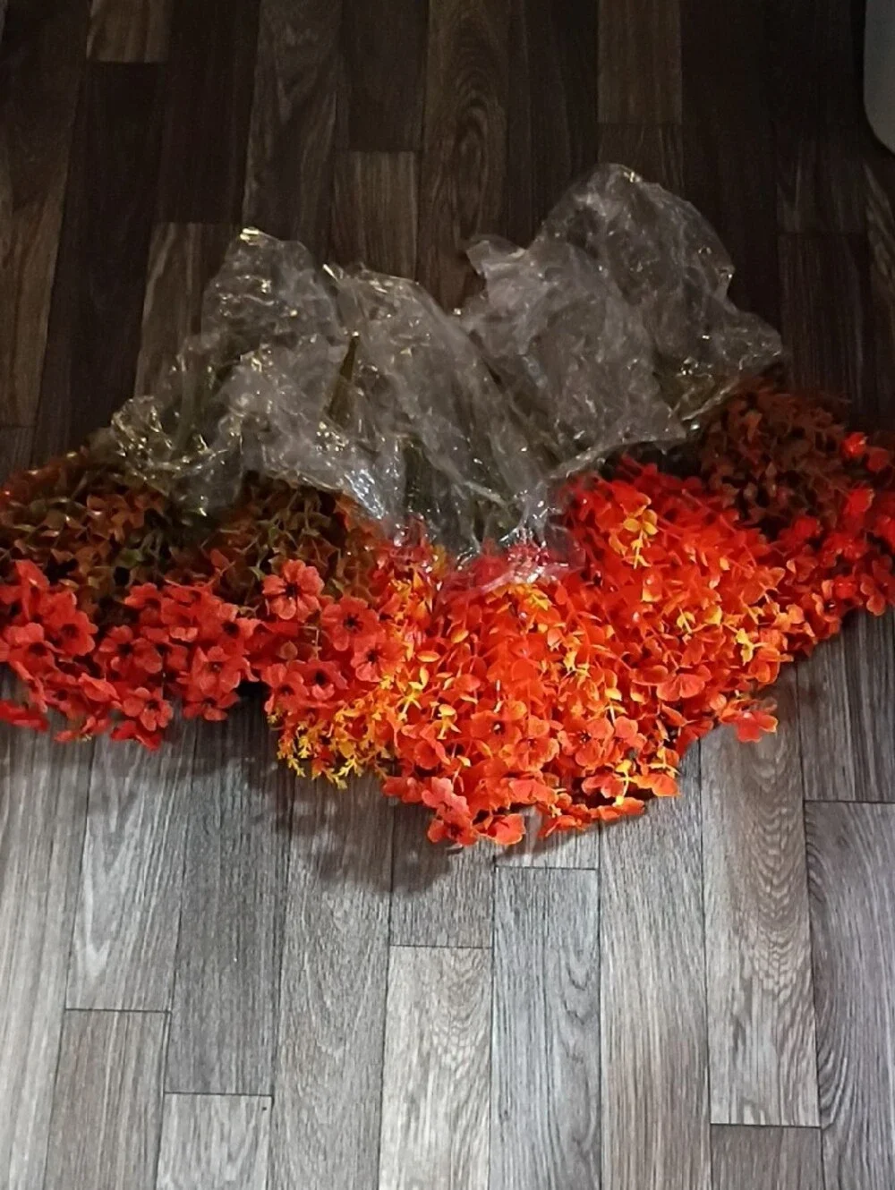 Vibrant 12 Stems Of Orange & Yellow Faux Floral Bouquet-Fall Decorative Accent